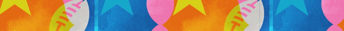 Colorful pattern with stars and footballs