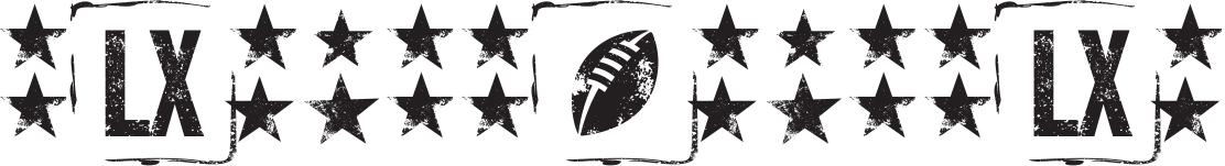 Pattern with stars, roman LX and Football ball